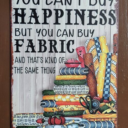 20250320_133021 Happy Fabric Quote Metal Poster