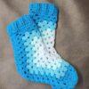Blue Knitted Socks