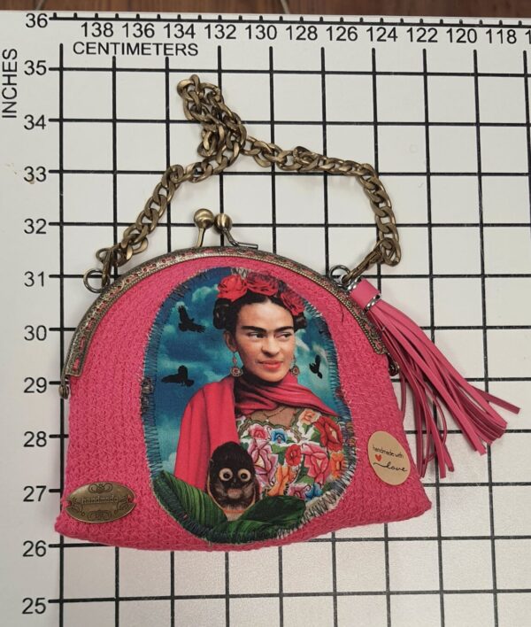 Hand-crafted Frida Kahlo Red Purse Hand-crafted Frida Kahlo Red Purse