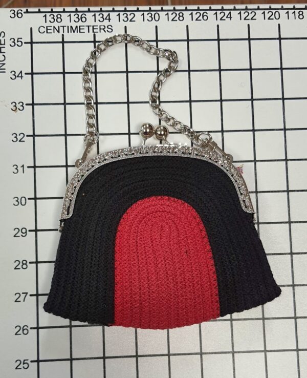 Hand-crafted Frida Kahlo Black Purse Back Hand-crafted Frida Kahlo Black Purse Back