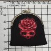 Hand-crafted Black Rose Skull Purse