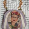 Frida Kahlo Hand Crafted Purse Purple Portrait Frida Kahlo Hand Crafted Purse Purple Portrait