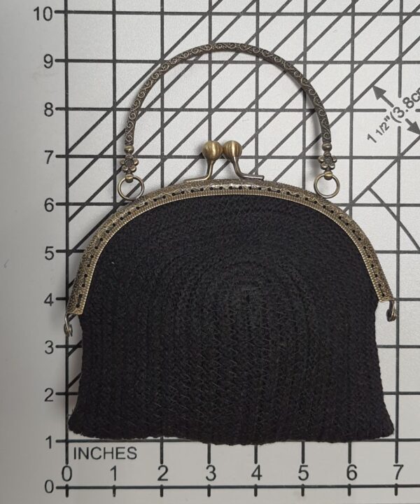 Hand-crafted Black Skull Purse Back Hand-crafted Black Skull Purse Back