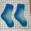 Blue Hand Knitted Socks
