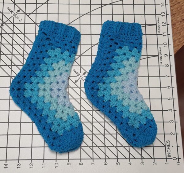 Blue Hand Knitted Socks Blue Hand Knitted Socks