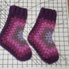 Purple Hand Knitted Socks