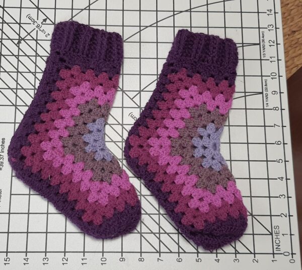 Purple Hand Knitted Socks Purple Hand Knitted Socks