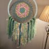 Hand Crafted Green Flower Dreamcatcher Colours