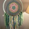 Hand Crafted Green Flower Dreamcatcher Tassels