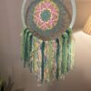 Hand Crafted Green Flower Dreamcatcher Aspect