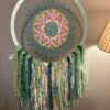 Hand Crafted Green Flower Dreamcatcher Large