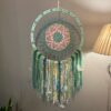 Hand Crafted Green Flower Dreamcatcher