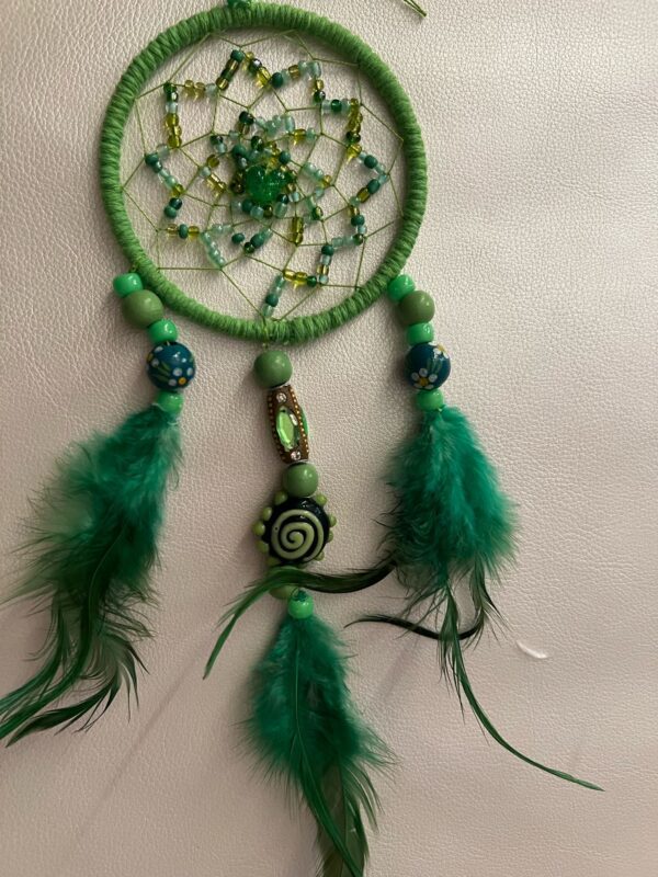 Hand Crafted Green Swirl Dreamcatcher Beads Hand Crafted Green Swirl Dreamcatcher Beads