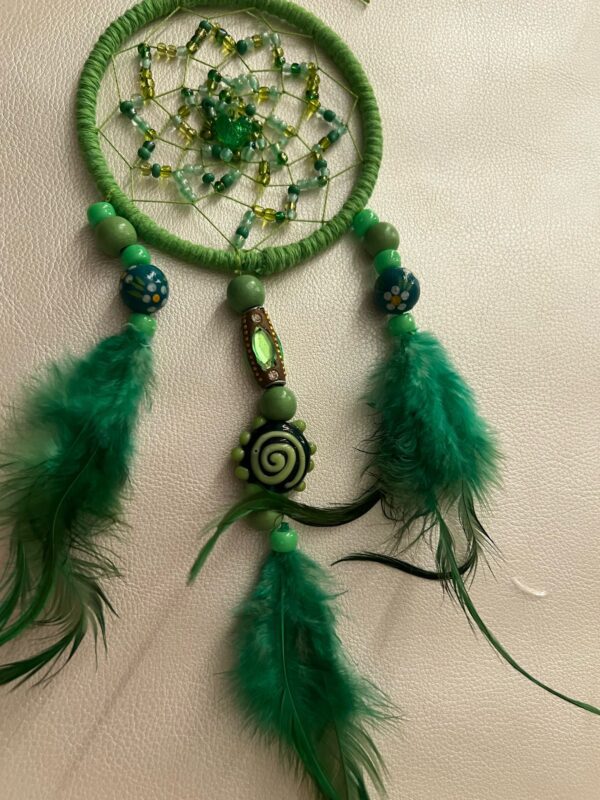 Hand Crafted Green Swirl Dreamcatcher Hand Crafted Green Swirl Dreamcatcher