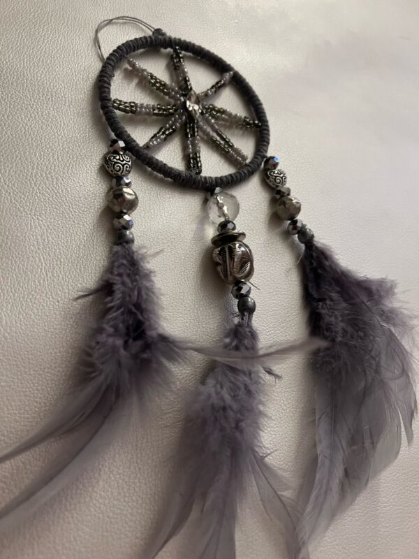 Hand Crafted Dark Feather Dreamcatcher Feathers Flipped Hand Crafted Dark Feather Dreamcatcher Feathers Flipped