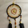 Hand Crafted Black Yellow Dreamcatcher Moon Hand Crafted Black Yellow Dreamcatcher Moon