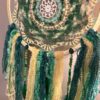 Hand Crafted Green Yellow Dreamcatcher Tassels Detail Hand Crafted Green Yellow Dreamcatcher Tassels Detail