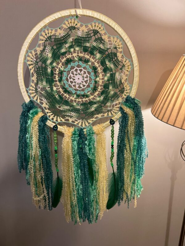 Hand Crafted Green Yellow Dreamcatcher Tassels Hand Crafted Green Yellow Dreamcatcher Tassels